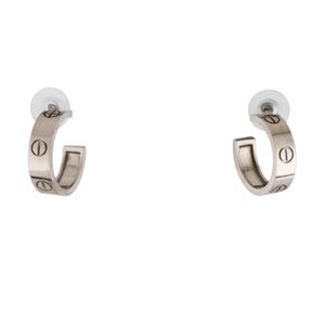 Silver Love Hoop Earrings